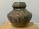 Vtg Ex Museum Studio Pottery Stoneware Copper Rutile Glaze Vase Marked Fulper