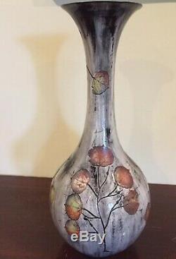 Vtg Fred Devlin Autumn Leaves Aspen Colorado Artisan Studio Ceramic Pottery HUGE