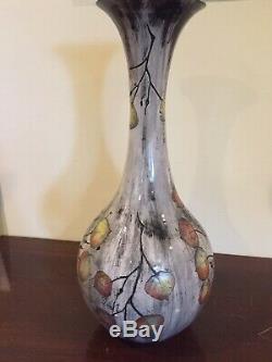 Vtg Fred Devlin Autumn Leaves Aspen Colorado Artisan Studio Ceramic Pottery HUGE