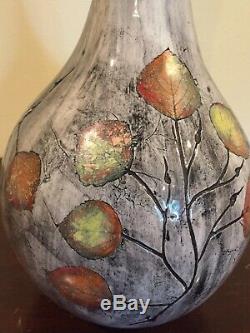 Vtg Fred Devlin Autumn Leaves Aspen Colorado Artisan Studio Ceramic Pottery HUGE