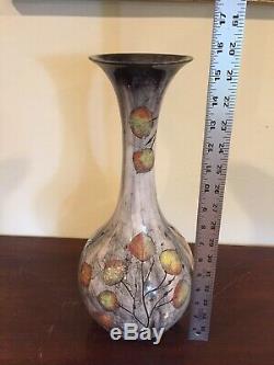 Vtg Fred Devlin Autumn Leaves Aspen Colorado Artisan Studio Ceramic Pottery HUGE