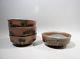 Vtg IRON MOUNTAIN STONEWARE Studio Pottery OVER THE HILLS 4 Cereal Soup Bowls