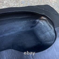Vtg Ikebana Vase Studio Pottery Suiban Black Craig Easter Vtg XL 20in AS IS