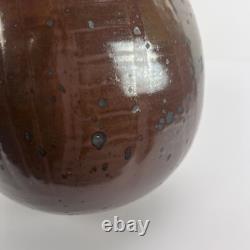 Vtg John McDowell Studio Pottery Vase 9in