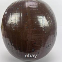 Vtg John McDowell Studio Pottery Vase 9in