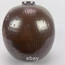 Vtg John McDowell Studio Pottery Vase 9in