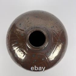 Vtg John McDowell Studio Pottery Vase 9in