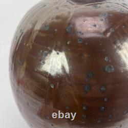 Vtg John McDowell Studio Pottery Vase 9in