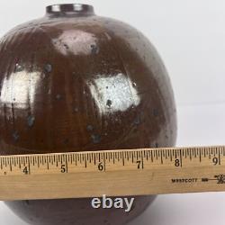 Vtg John McDowell Studio Pottery Vase 9in