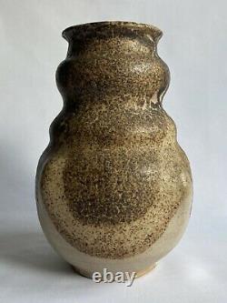 Vtg John Moakley Studio Art Pottery Vase MCM 1960s Modernist Brutalist Glaze