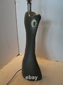 Vtg KELBY Studio ART Pottery Table LAMP Biomorphic Freeform Signed 1950-60's