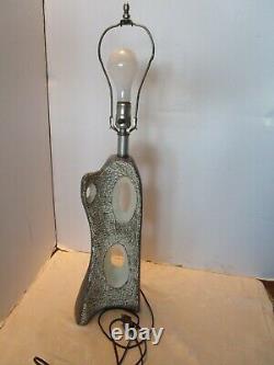 Vtg KELBY Studio ART Pottery Table LAMP Biomorphic Freeform Signed 1950-60's