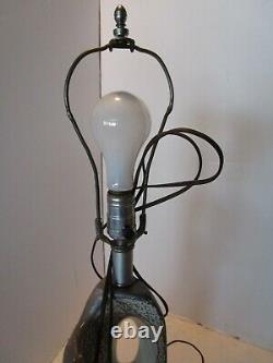 Vtg KELBY Studio ART Pottery Table LAMP Biomorphic Freeform Signed 1950-60's