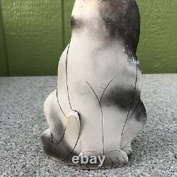 Vtg MARY GATES DEWEY STUDIO POTTERY Ceramic CAT 2002 Small Chip On Ear