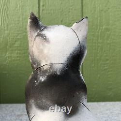 Vtg MARY GATES DEWEY STUDIO POTTERY Ceramic CAT 2002 Small Chip On Ear
