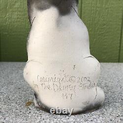 Vtg MARY GATES DEWEY STUDIO POTTERY Ceramic CAT 2002 Small Chip On Ear