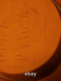 Vtg MCM ART STUDIO Set 6 Red Clay 8.5 Pottery Bowls Portugal Green Stripe