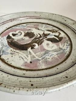 Vtg MCM James & Nan McKinnell Studio Art Pottery Platter