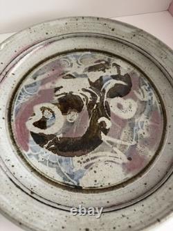 Vtg MCM James & Nan McKinnell Studio Art Pottery Platter