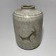 Vtg MCM R. Richard Tuck Studio Pottery Vase with Cave Drawing Indiana Potter