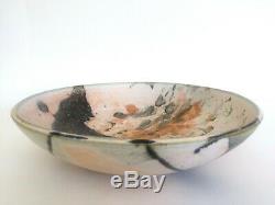Vtg MID Century Modern Studio Pottery Abstract Expressionist Signed Ceramic Bowl