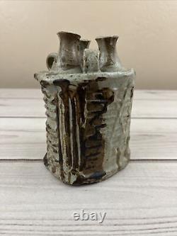 Vtg Maurice Grossman Studio Pottery Vase Tucson MCM Abstract Funky Rare Unique
