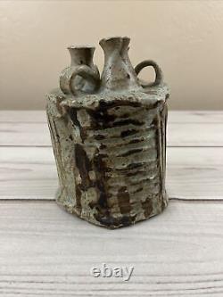 Vtg Maurice Grossman Studio Pottery Vase Tucson MCM Abstract Funky Rare Unique
