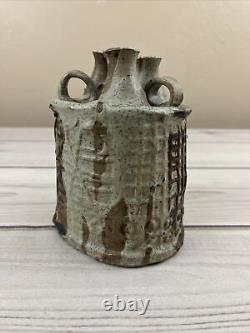 Vtg Maurice Grossman Studio Pottery Vase Tucson MCM Abstract Funky Rare Unique