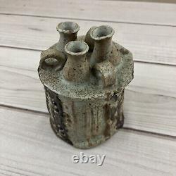 Vtg Maurice Grossman Studio Pottery Vase Tucson MCM Abstract Funky Rare Unique