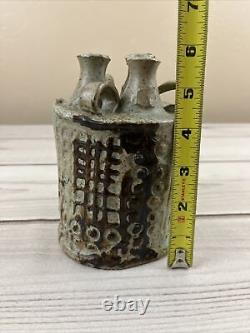 Vtg Maurice Grossman Studio Pottery Vase Tucson MCM Abstract Funky Rare Unique