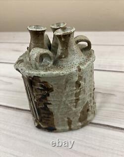 Vtg Maurice Grossman Studio Pottery Vase Tucson MCM Abstract Funky Rare Unique