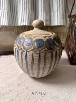 Vtg Mid Century 1965 Studio Pottery Covered Canister Master Potter Robb Wilson