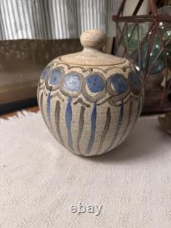 Vtg Mid Century 1965 Studio Pottery Covered Canister Master Potter Robb Wilson