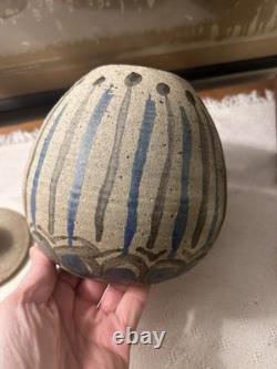 Vtg Mid Century 1965 Studio Pottery Covered Canister Master Potter Robb Wilson