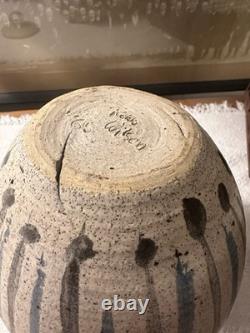 Vtg Mid Century 1965 Studio Pottery Covered Canister Master Potter Robb Wilson