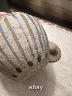 Vtg Mid Century 1965 Studio Pottery Covered Canister Master Potter Robb Wilson