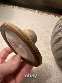 Vtg Mid Century 1965 Studio Pottery Covered Canister Master Potter Robb Wilson