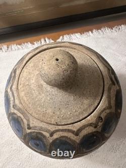 Vtg Mid Century 1965 Studio Pottery Covered Canister Master Potter Robb Wilson