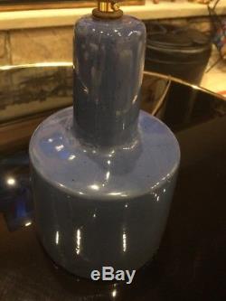 Vtg Mid Century Modern Jane Gordon Martz Marshall Studios Blue Pottery Lamp