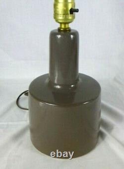 Vtg Mid Century Modern Marshall Studios Martz Ceramic Pottery Lamp Brown Glossy