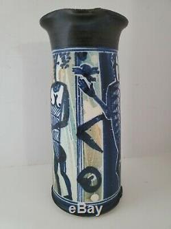 Vtg Mid Century Modern Studio Art Pottery Pitcher Signed & Stamped Stuart