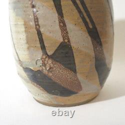 Vtg Mid Century Modern Studio Art Pottery Pot Vase Abstract Patt Signed Dennison