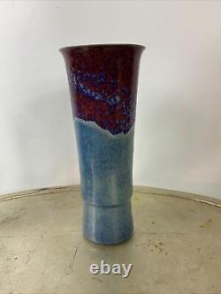 Vtg Mid Century Modern Studio Art Pottery Vase Signed Stuart