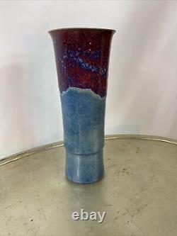 Vtg Mid Century Modern Studio Art Pottery Vase Signed Stuart