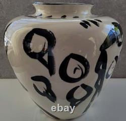 Vtg Mid Century Post Modern Studio Art Pottery Abstract Face Vase Picasso Style