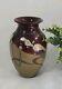 Vtg Mitchell Grafton RTP Studio Pottery Vase Earth Tones Hand Thrown Signed 2003