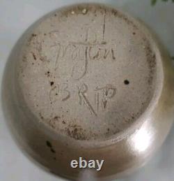 Vtg Mitchell Grafton RTP Studio Pottery Vase Earth Tones Hand Thrown Signed 2003