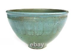 Vtg Modernist Studio Art Pottery Bowl Mid Century Modern Signed Eames Era