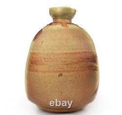 Vtg Modernist Studio Art Pottery Weed Pot Mid Century Modern Pillow Vase Signed