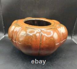 Vtg Molly Pitkin Studio Art Pottery Vessel Planter Signed